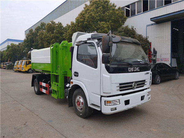 东风6-8方挂桶垃圾车 国六
